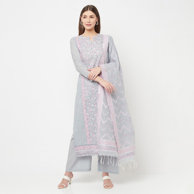Safaa Pure Cotton Self Design Kurta & Palazzo Material