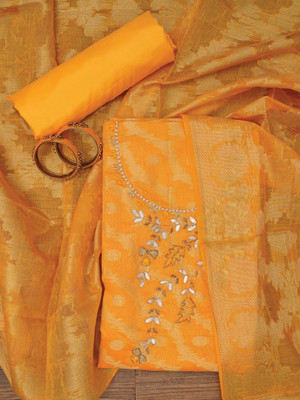 Jaipur Kurti Silk Blend Self Design Salwar Suit Material