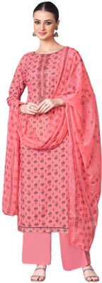 DRAVINAM Trends Viscose Rayon Embroidered Salwar Suit Material