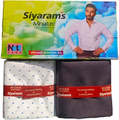 Siyaram's Cotton Blend Printed Shirt & Trouser Fabric
