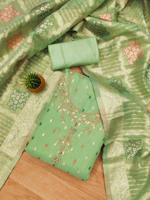 RUDRAA FAB Art Silk Self Design Salwar Suit Material