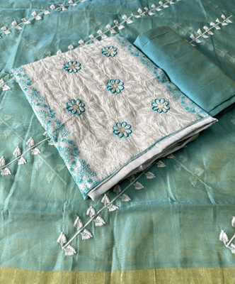krishna bouttique Chanderi Printed Salwar Suit Material