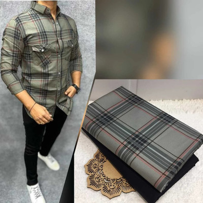 Jai Khodiyar Fashion Polycotton Striped Shirt & Trouser Fabric