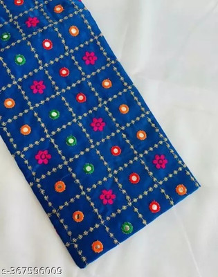 SoniImpax Silk Blend Embroidered Blouse Material