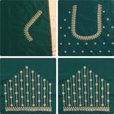 Blouseji Silk Blend Embroidered Blouse Material