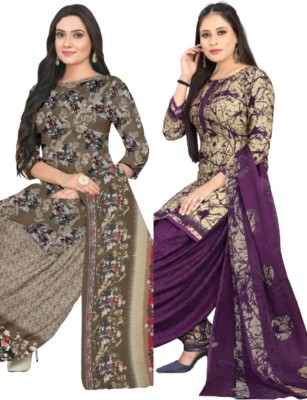 Threads Cotton Blend Printed Salwar Suit Material