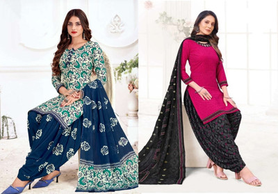 STYLEVEDA Crepe Printed Salwar Suit Material