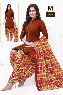 jungle herbs Crepe Polka Print Kurta & Patiyala Material