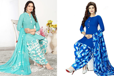 laxmi creation Crepe Printed Salwar Suit Material