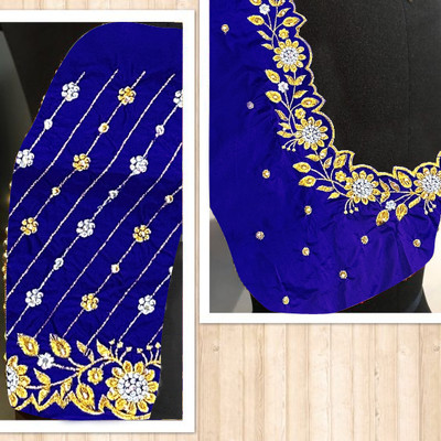 SRIBALAJIESTORE Art Silk Embellished Blouse Material