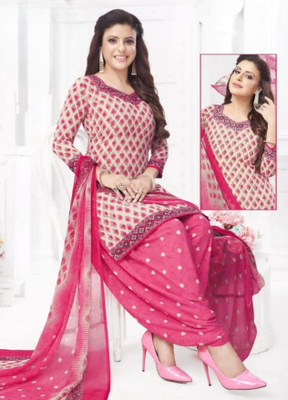 ANANYA Crepe Printed Kurta & Patiyala Material