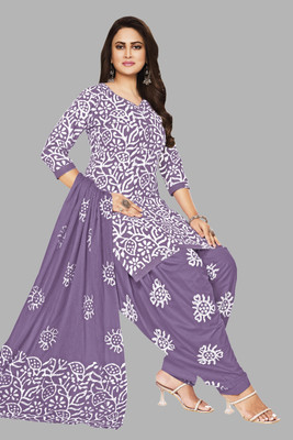 Simmu Pure Cotton Printed Kurta & Patiyala Material