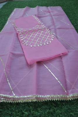 heev creation Cotton Blend Solid Salwar and Dupatta Material