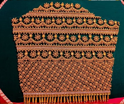 Zaid Collection Art Silk Embroidered Blouse Material