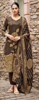Ambar Lifestyle Wool Floral Print, Embellished, Printed, Self Design Salwar Suit Material