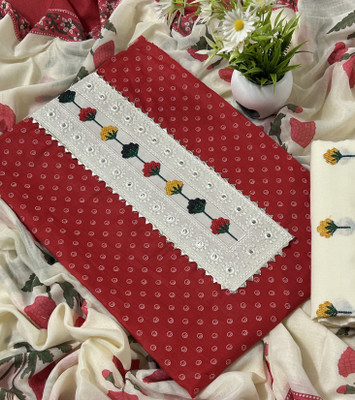 EJS Pure Cotton Floral Print Salwar Suit Material