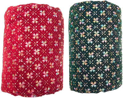 KDPM Velvet Embroidered Blouse Material