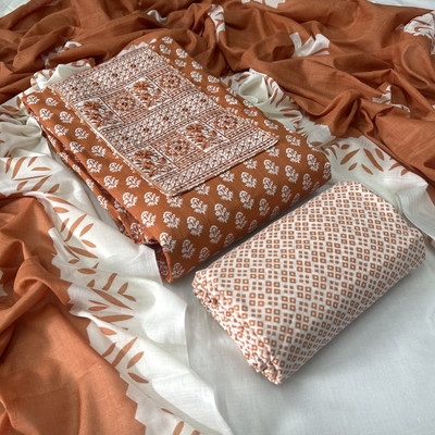 krishna boutique Pure Cotton Printed Salwar Suit Material