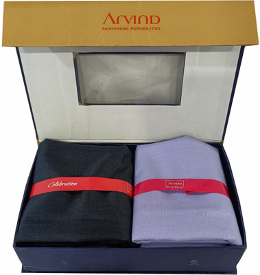 Arvind Cotton Blend Solid Shirt & Trouser Fabric