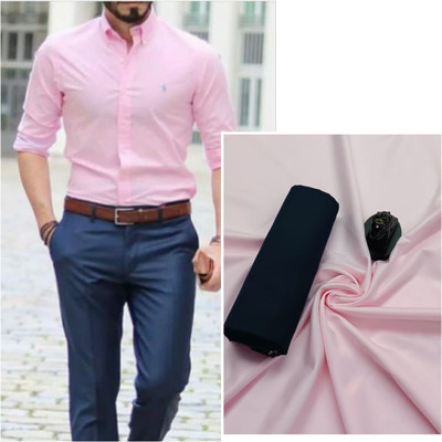 Komal Creation Cotton Blend Solid Shirt & Trouser Fabric