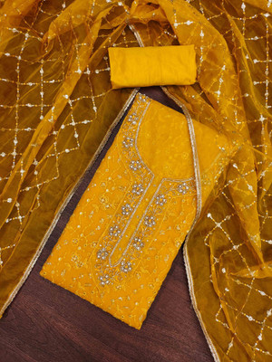 Tasrika Organza Embroidered Salwar Suit Material