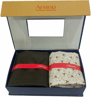 Arvind Cotton Blend Printed Shirt & Trouser Fabric