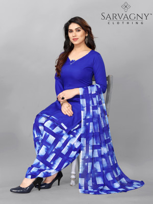 HLSILK Crepe Printed Salwar Suit Material