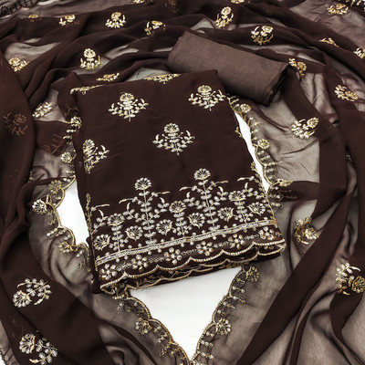 Jaipur Kurti Georgette Self Design Salwar Suit Material