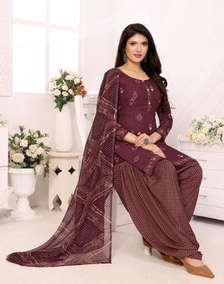 YASHIKA Crepe Printed Salwar Suit Material