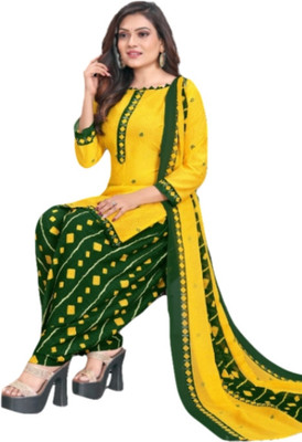 HouseOfCommon Crepe Floral Print Salwar Suit Material