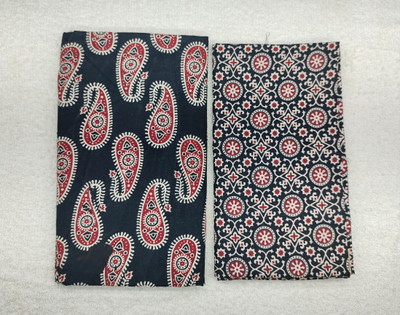 MEHAK PRETTY CLOTHES Pure Cotton Printed, Self Design, Colorblock Blouse Material