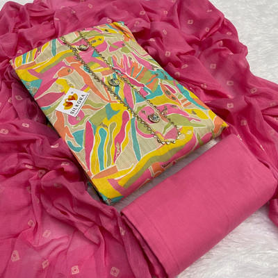 krishna boutique Pure Cotton Printed Salwar Suit Material