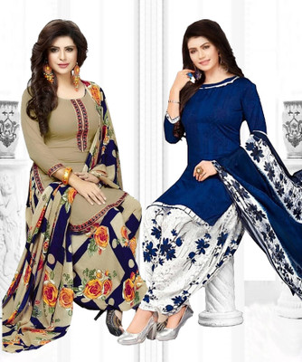 VERCO Crepe Printed Salwar Suit Material