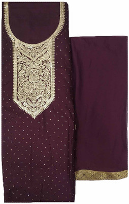 Soul Essence Cotton Blend Embroidered Salwar Suit Material