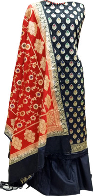 Naveera Pure Silk Self Design Salwar Suit Material