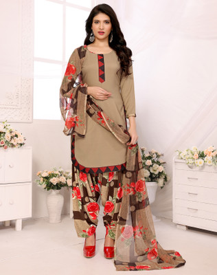 YASHIKA Crepe Floral Print Salwar Suit Material