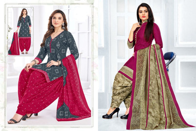 SIMPLYETHNIC Crepe Printed Salwar Suit Material