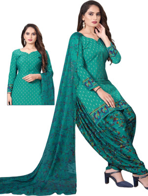 Punjdhan ethnicstore Crepe Printed Salwar Suit Material