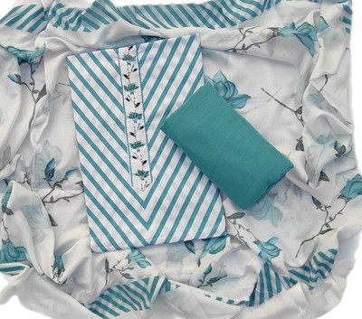 FAB JUNCTION Pure Cotton Printed Salwar Suit Material