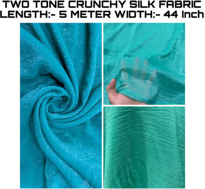 KRISHNAM TRENDS Silk Blend Self Design Multi-purpose Fabric