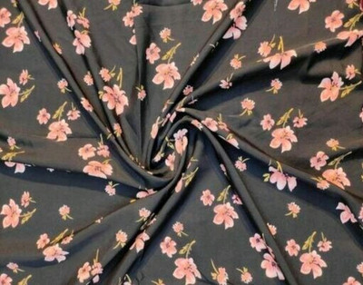 HOC Crepe Floral Print Kurta Fabric