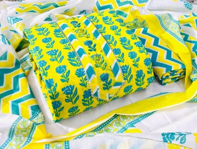 Suvidhi Synthetics Cotton Blend Floral Print Salwar Suit Material
