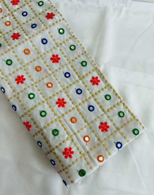 Elvora International Art Silk Embroidered Blouse Material