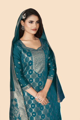 SHREE HARI FAB Art Silk Printed Kurta & Palazzo Material