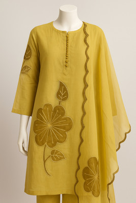 Rijak Creations Crepe Floral Print Salwar Suit Material