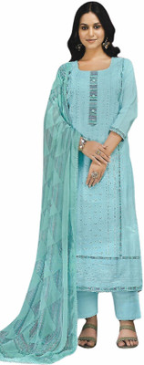 Soul Essence Pure Cotton Embroidered Salwar Suit Material