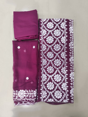 Stylebhawani Georgette Embroidered Salwar Suit Material