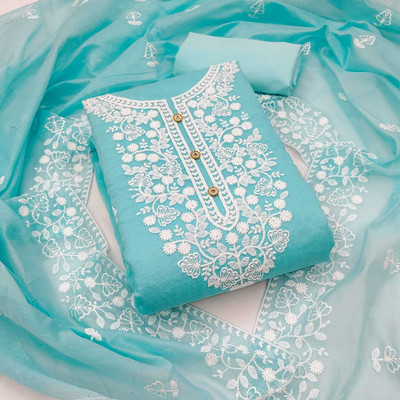 Vraj Textile Cotton Silk Self Design Salwar Suit Material