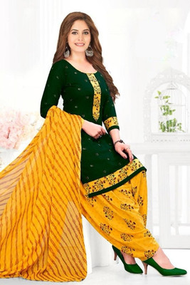 SIMPLYETHNIC Crepe Printed Kurta & Churidar Material