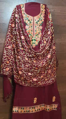 Shritij Wool Embroidered Kurta & Patiyala Material